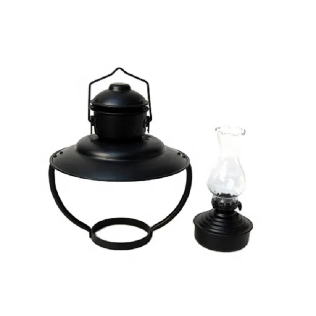 Trawler Ship Oil Lamp Black Color Classy Look White Glass Glass Lamp