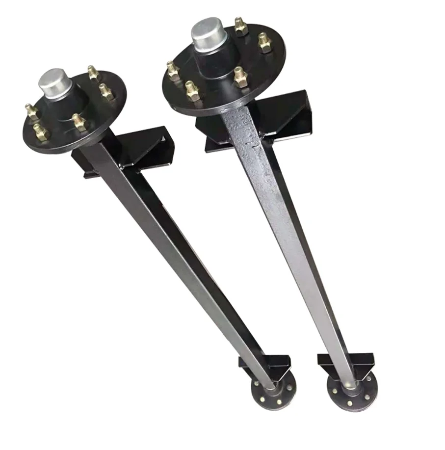 Unbraked Trailer Axle Rubber Torsion Suspension Axles Drop Center
