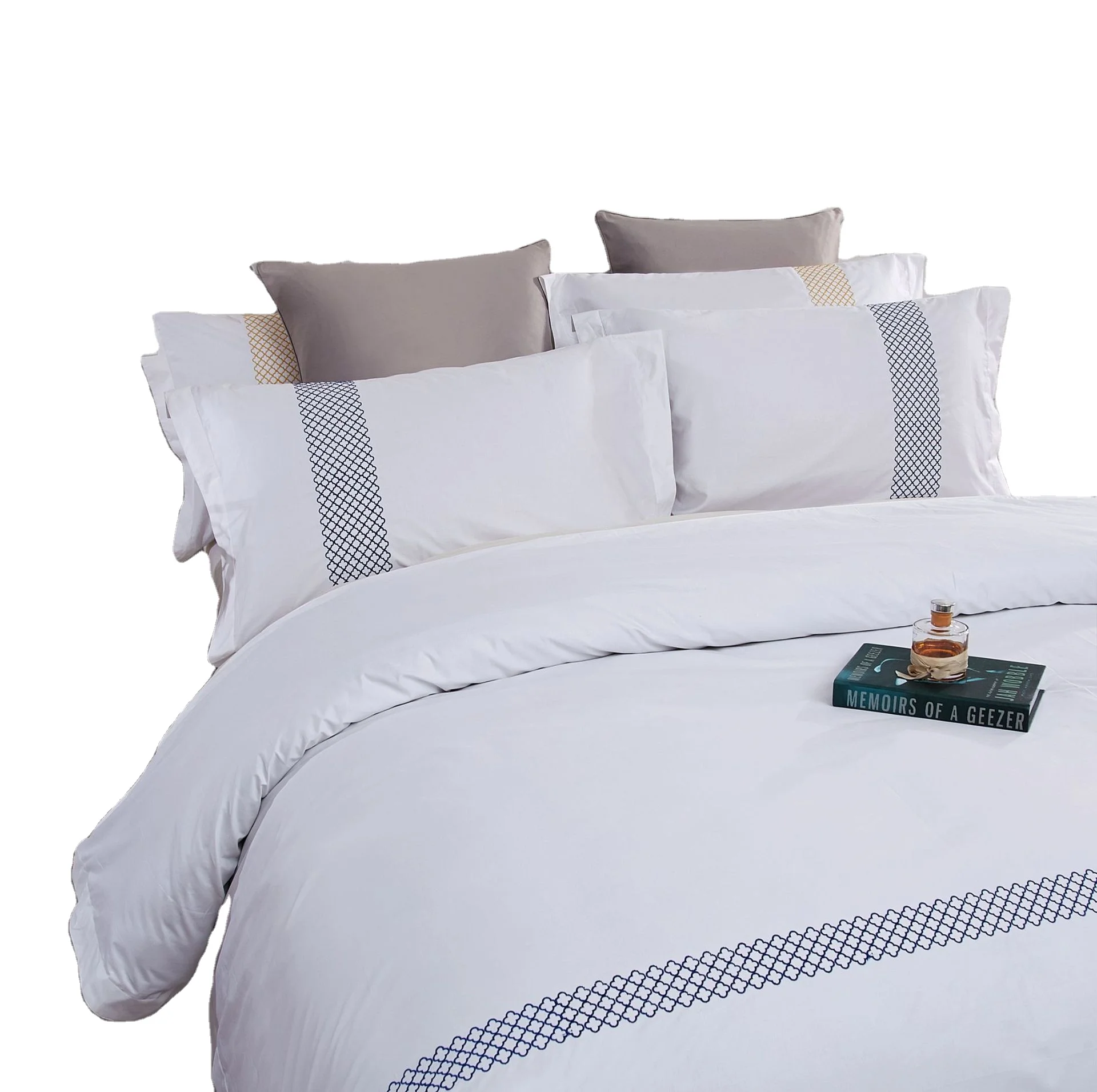 Luxury Queen Size White Bed Sheets Microfiber Winter Duvet Comforter