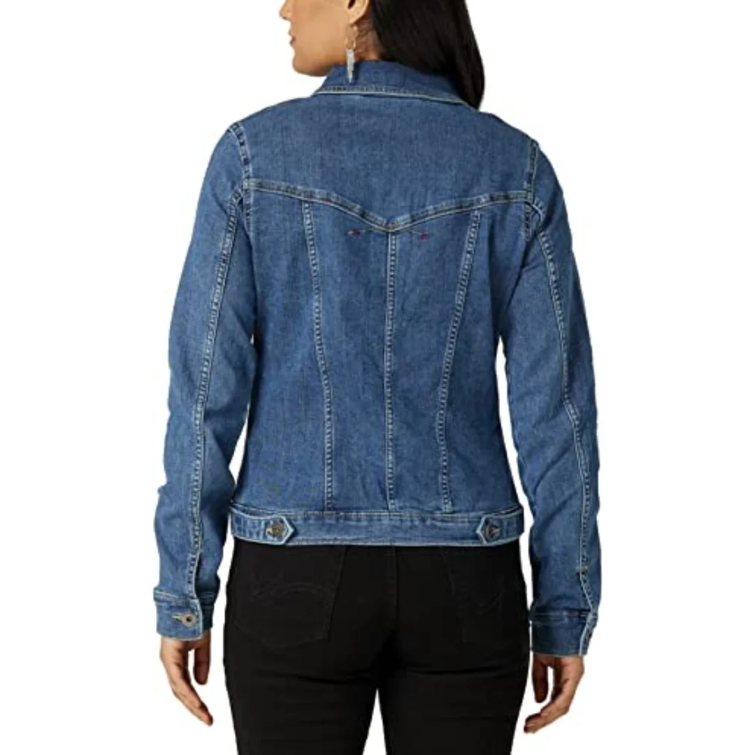 Custom Made Women's Long Stretch Denim Jacket Women Jean Jacket Cotton ...