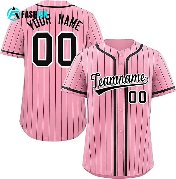 High Quality Baseball Jersey Uniform Blank Wholesale Custom Stripe