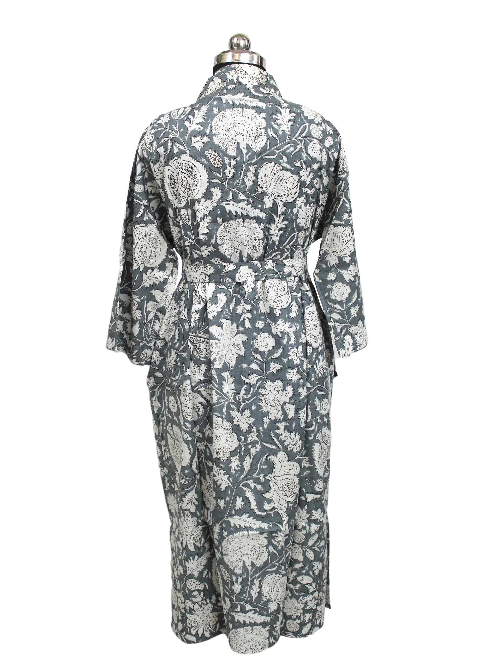 Indian Handmade Floral Printed Kimono Robes Bridesmaid Dress Cotton