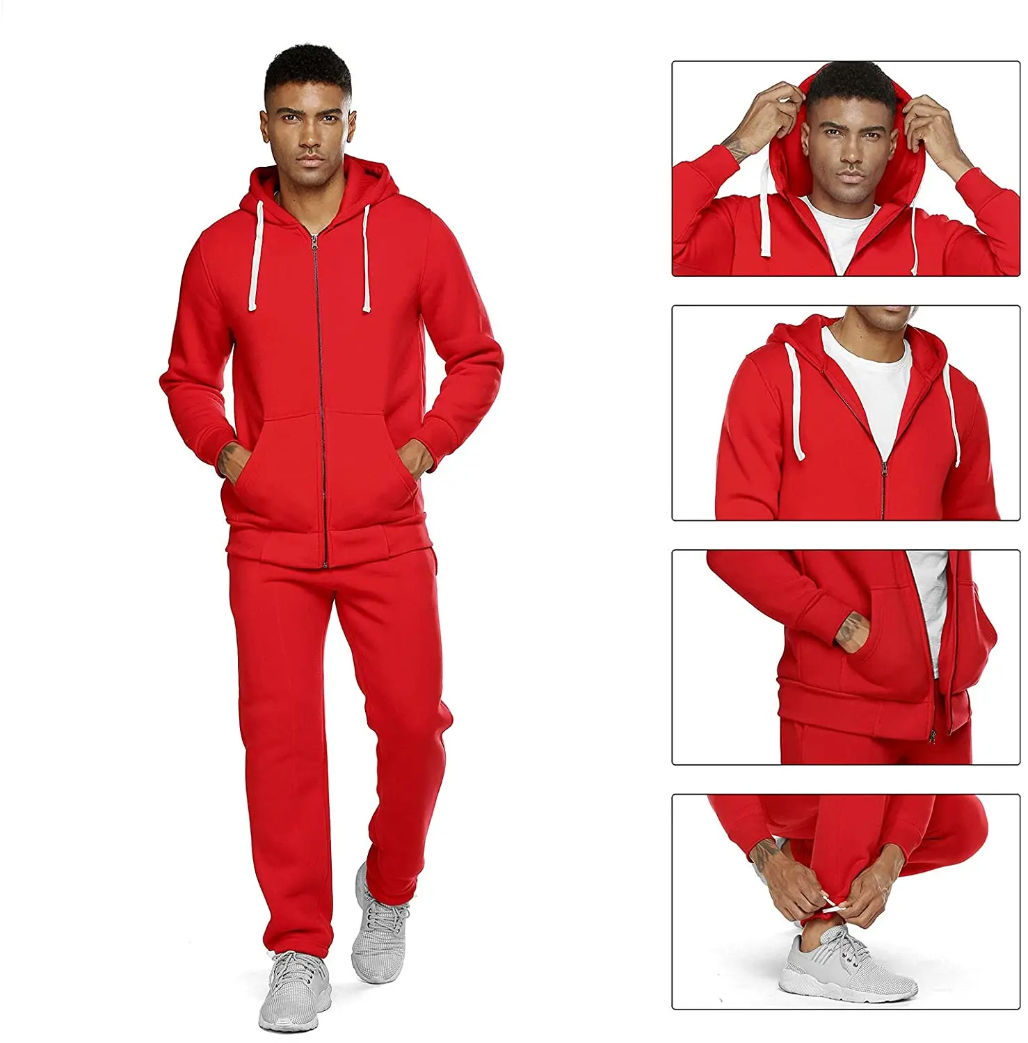 Custom Sublimation Polyester Plus Size Tracksuit Mens Casual Tracksuit