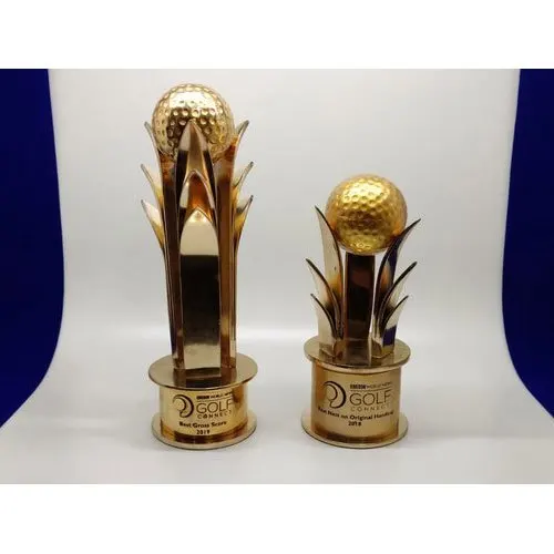 Gold Plated Open Cup Trophy Award Customized Style Trophy Decorative Gold Plated Hot Selling