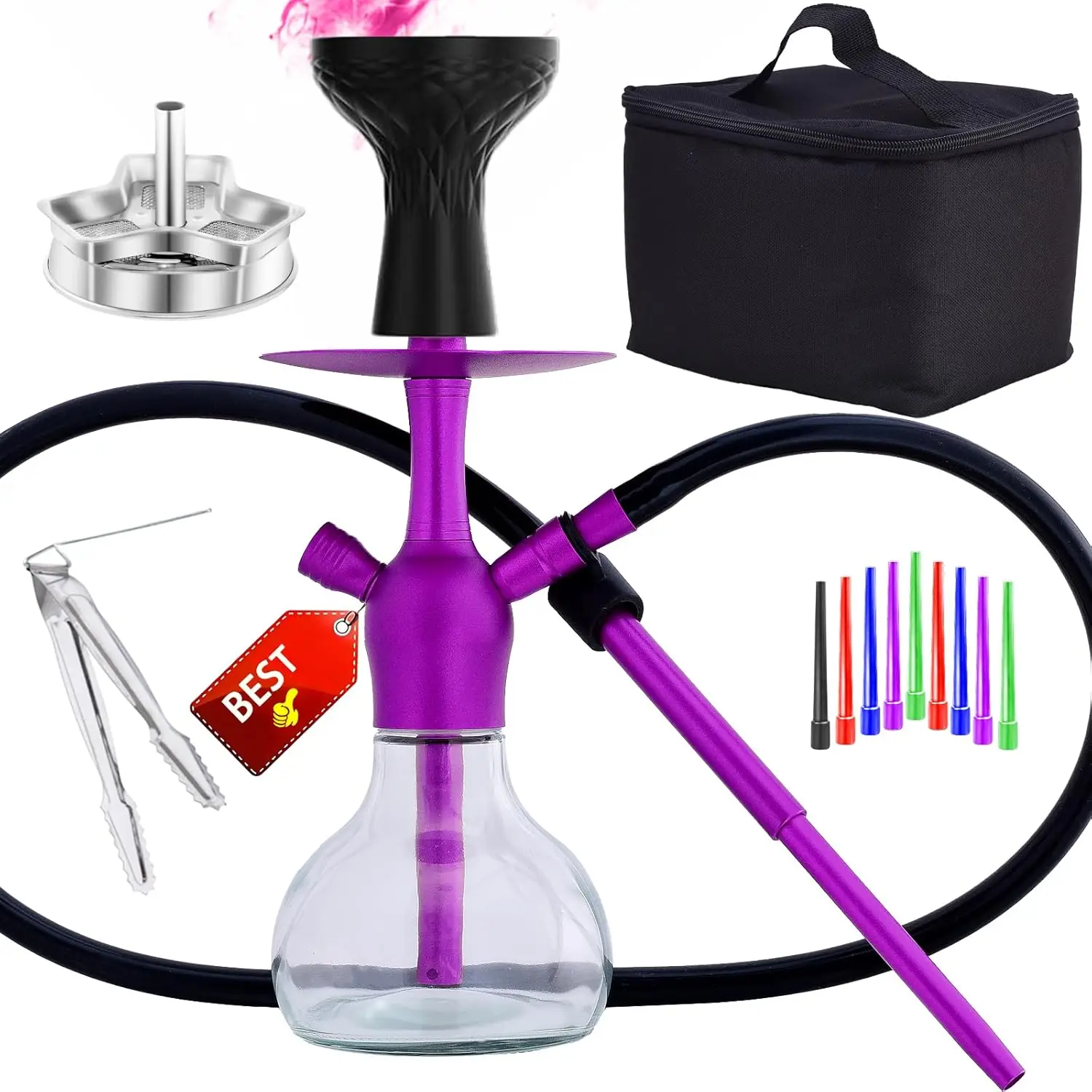 Purple 14” Portable Shisha