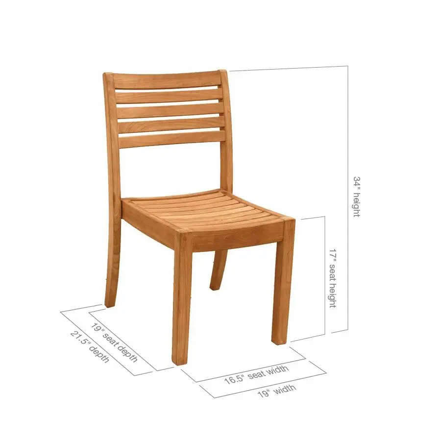 Wholesale Outdoor Garden Stacking Chair Solid Teak Wood Material