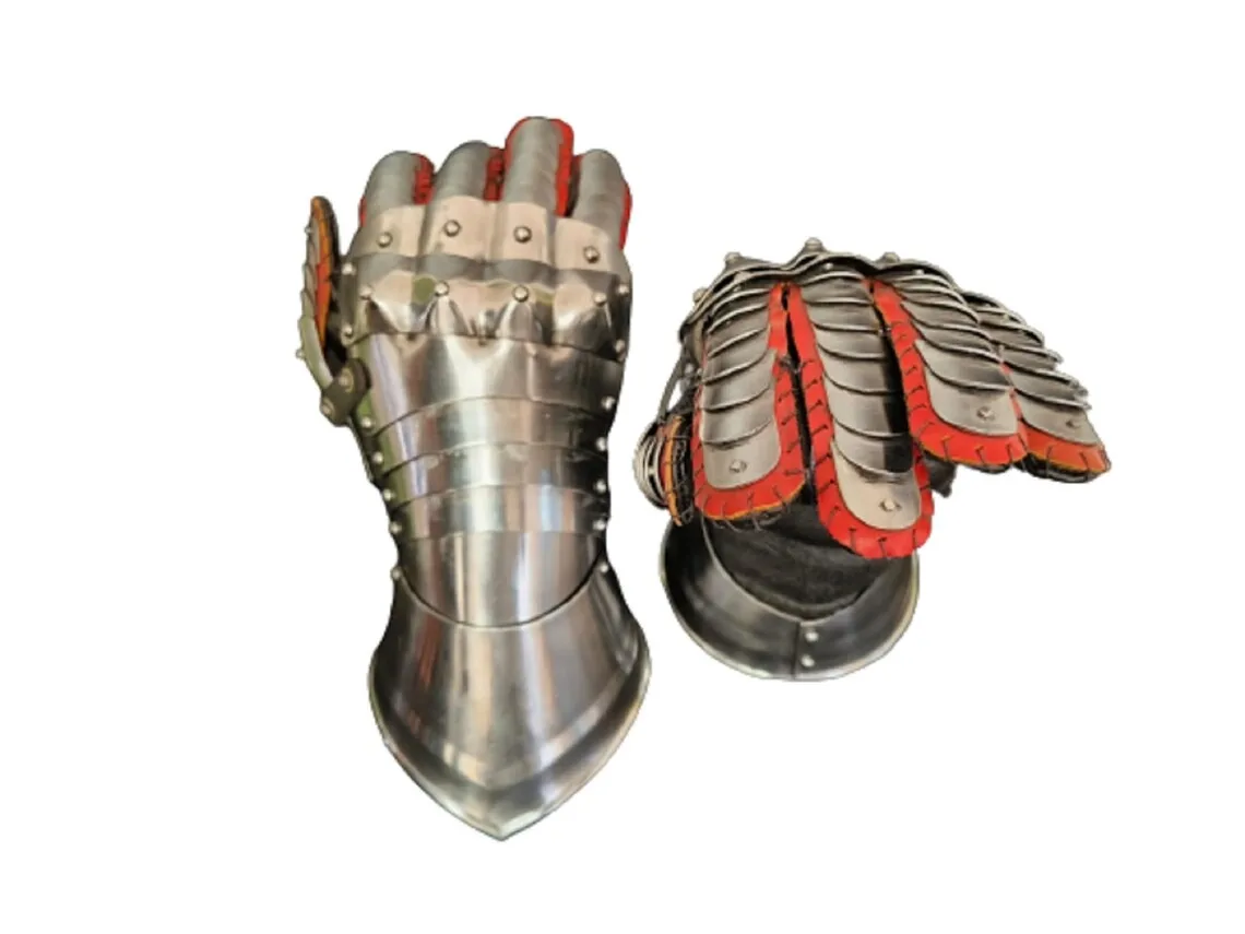 Medieval Knight Gauntlets Armor Steel Medieval Templar Steel Functional ...