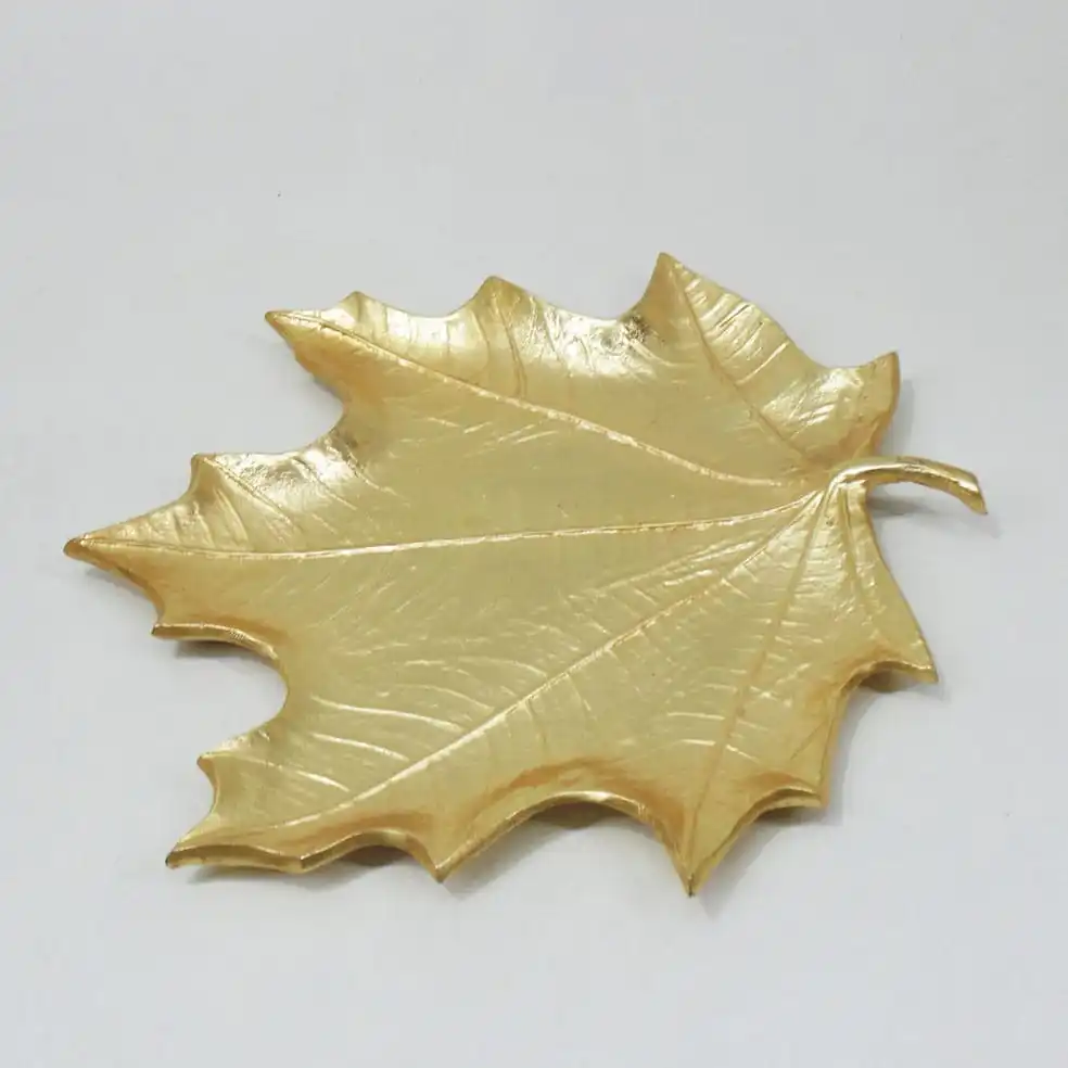 Decorative Aluminium Leaf Tray 2022 New Collection Of New Design Shaped