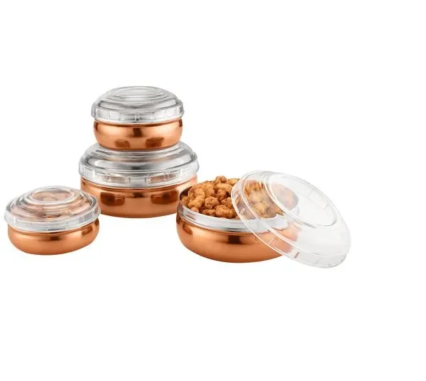 100 Pure Luxury Copper Stainless Steel Storage Canister Jar For Food