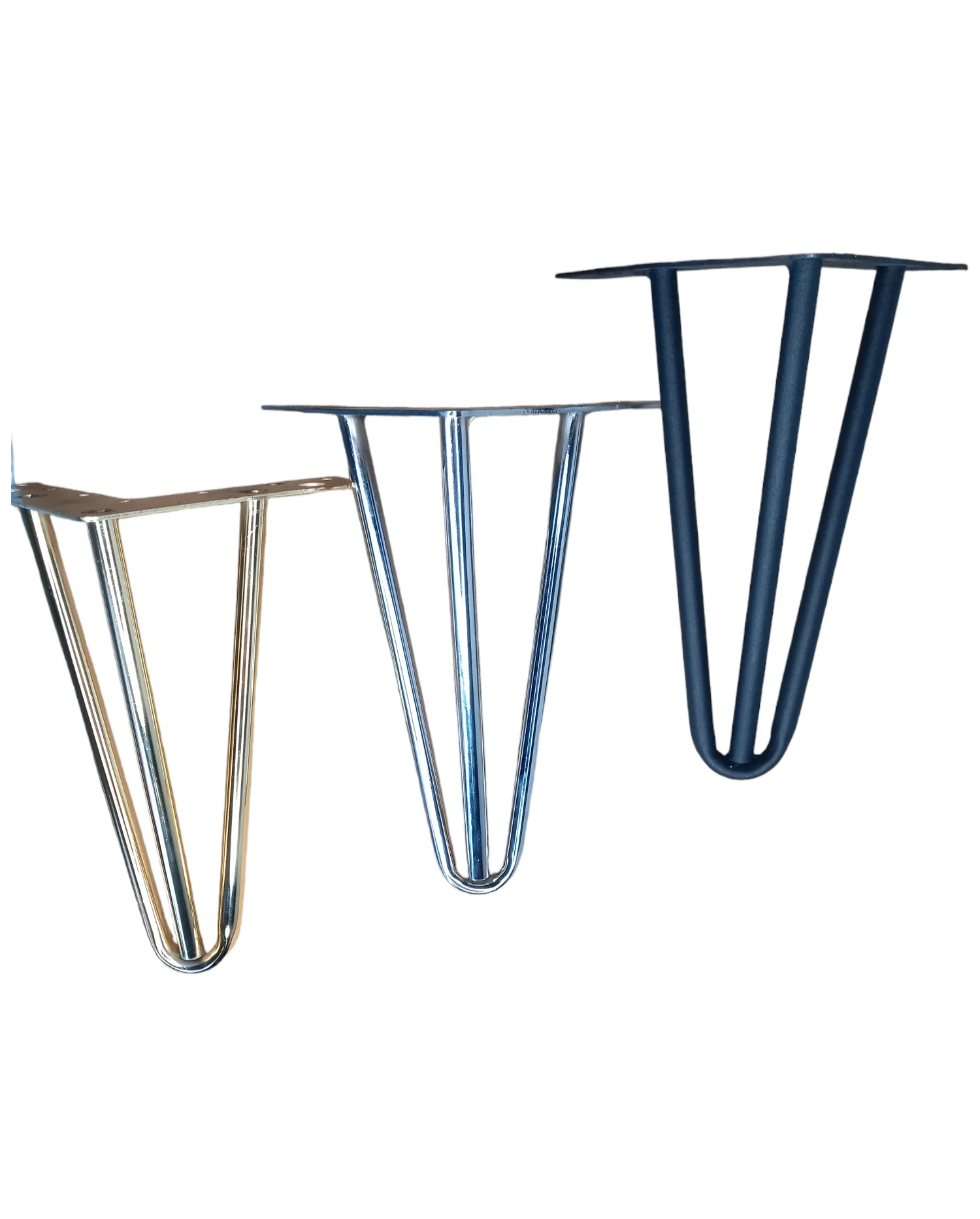 Lion Art Three Wire 20cm Matte Black Metal Furniture Leg Metal