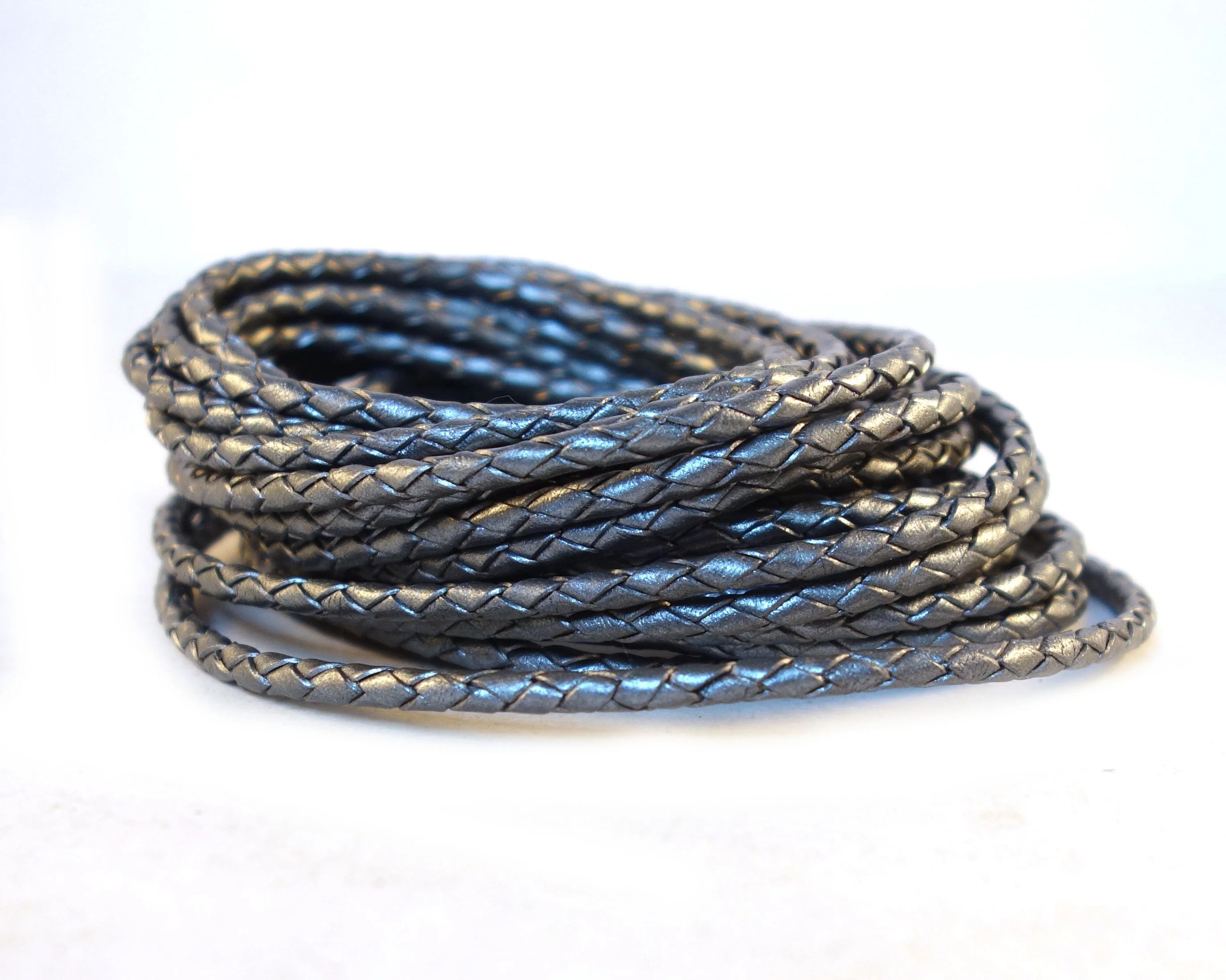 Round Braided Leather Cords Genuine Leather Cords For Making Diy Craft