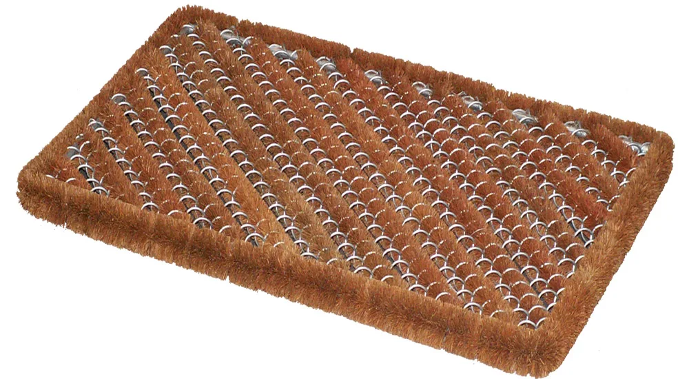 Coir Door Mats Natural Brown Printed Coir Mats With Pvc Backing Anti