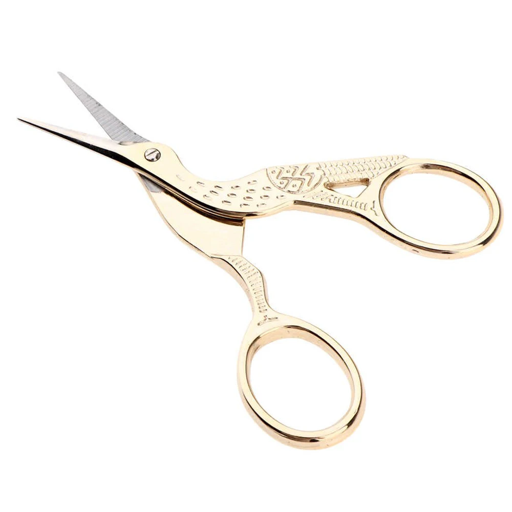 Small Vintage Style Sewing Scissors Embroidery Crane Bird Scissors