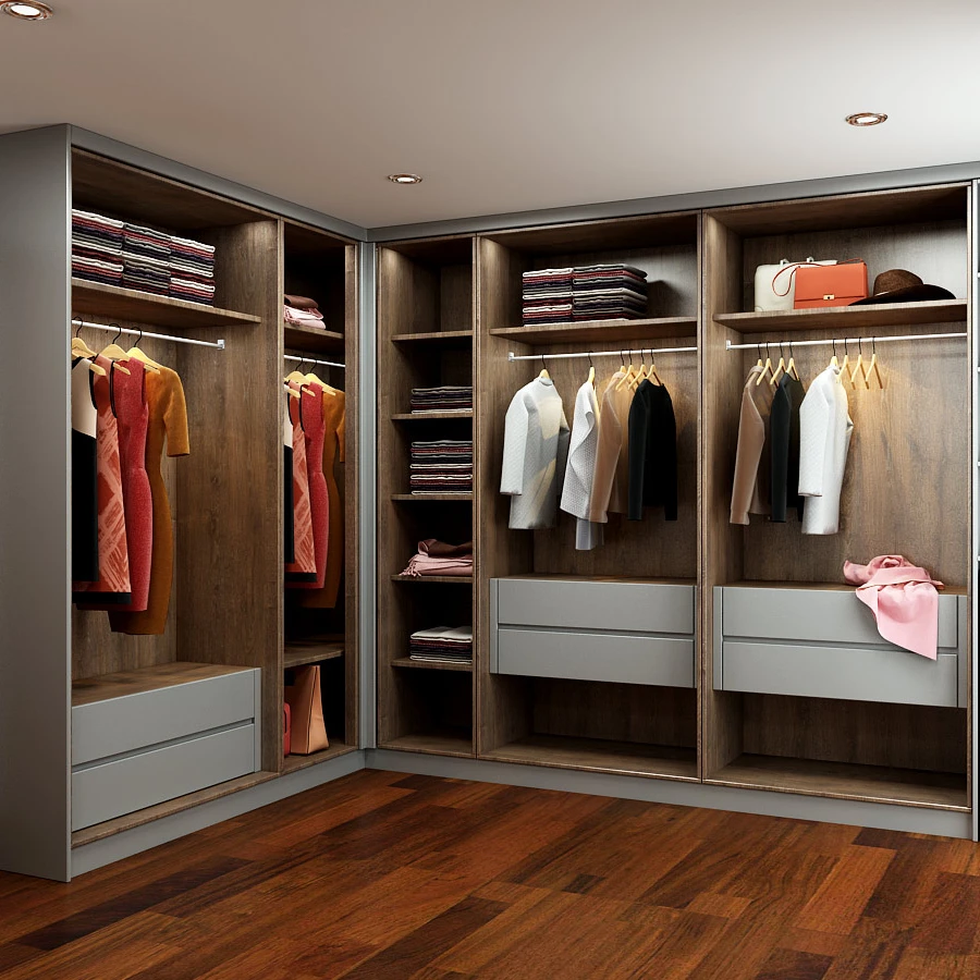 Best Selling Glassdoor Wardrobe Smart Bedroom Furniture Cupboard Mfc