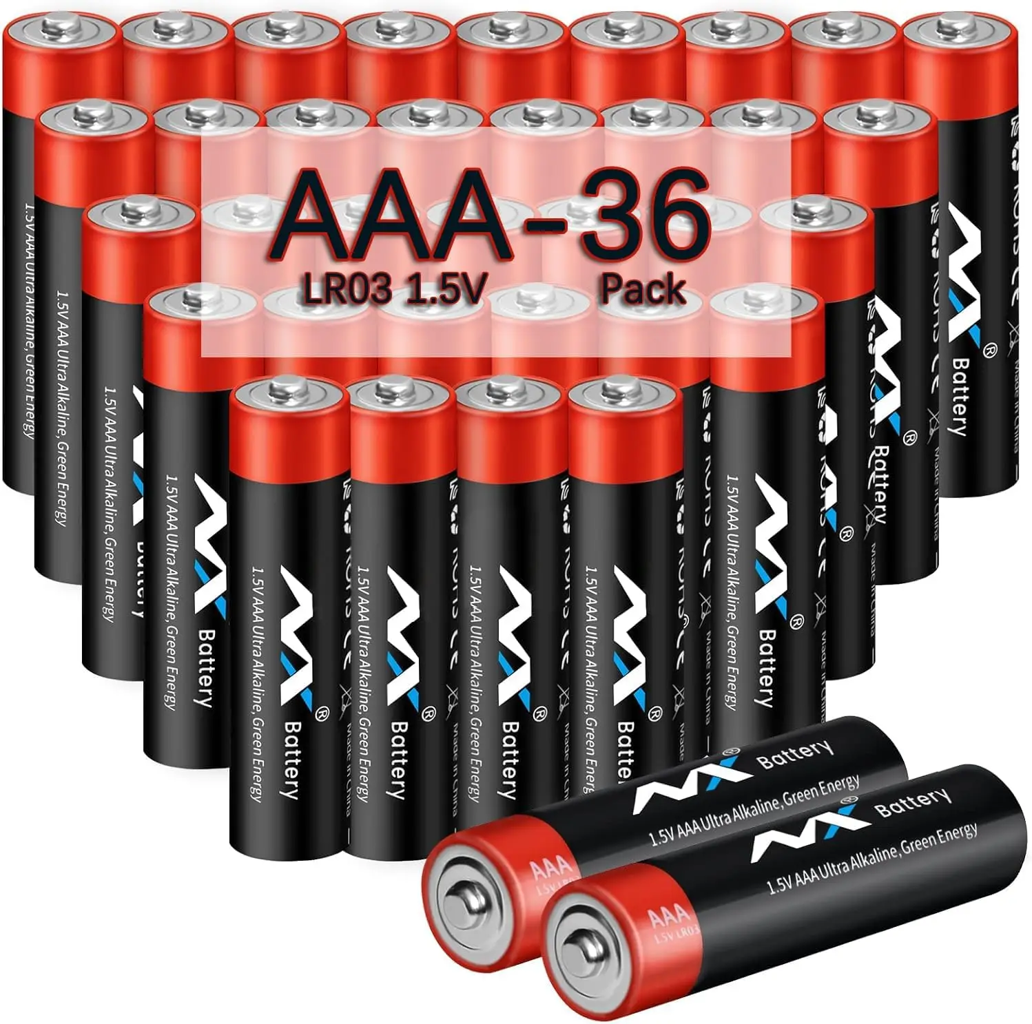 NXbettery AAA Battery 36 Pack