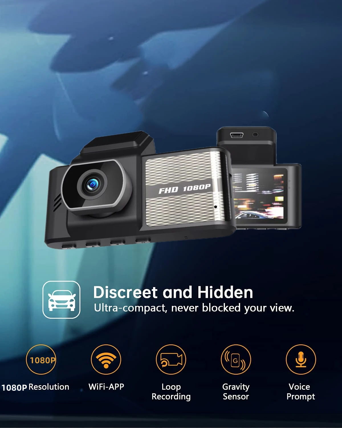 New Best Dashcam 3.18 Inch Hidden Wireless Dash Cam Sale Wifi Dash Cams