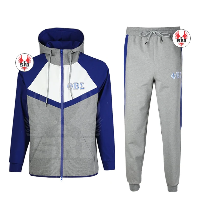 Phi Beta Sigma Fraternity Embroidery Men's Fleece Tracksuit | Pbs ...