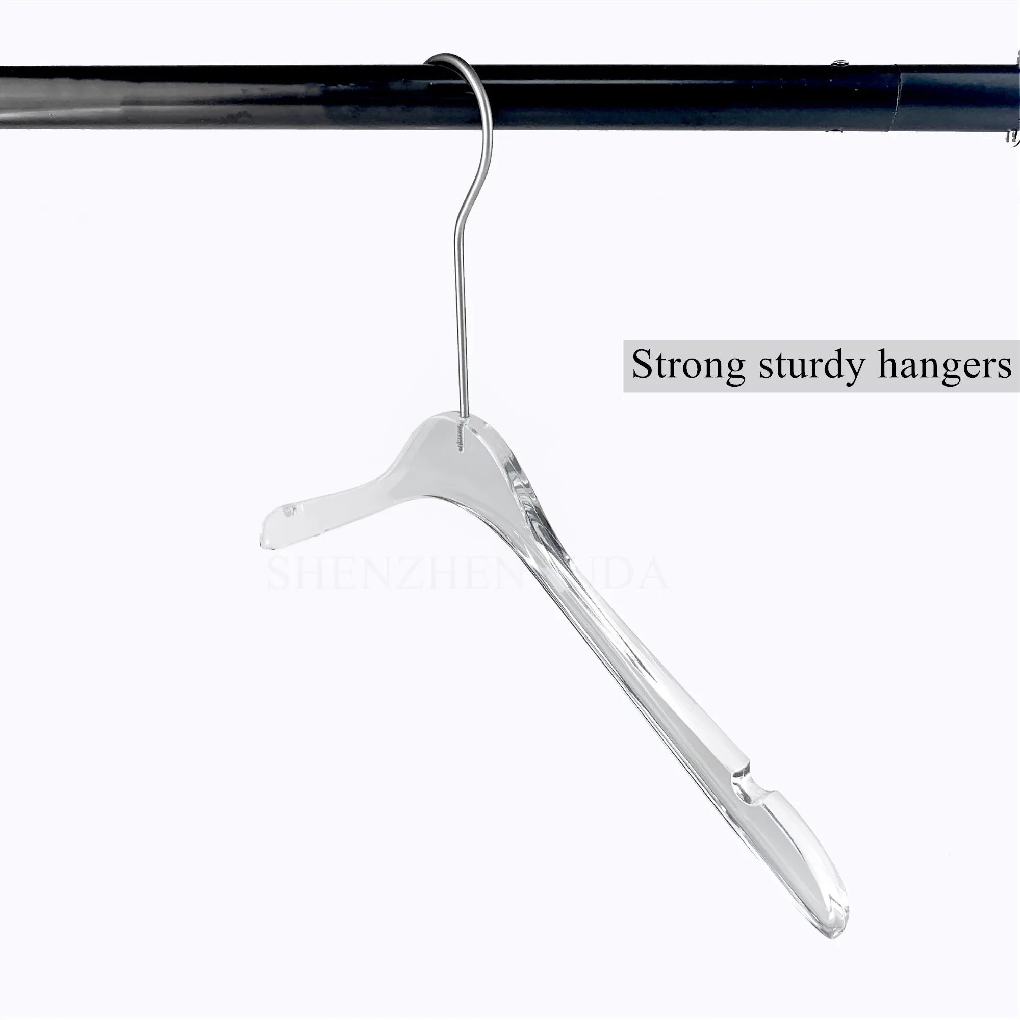 Premium Clear Acrylic Clothing Boutique Hanger Closet Lucite Nonslip