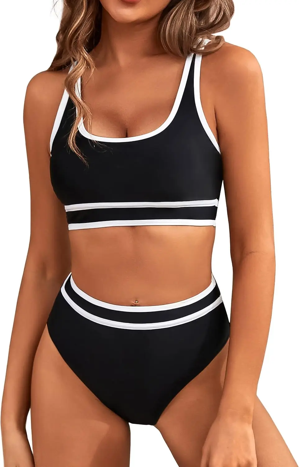 BMJL Women’s High Waisted Bikini Sets Sporty Two Piece Swimsuits