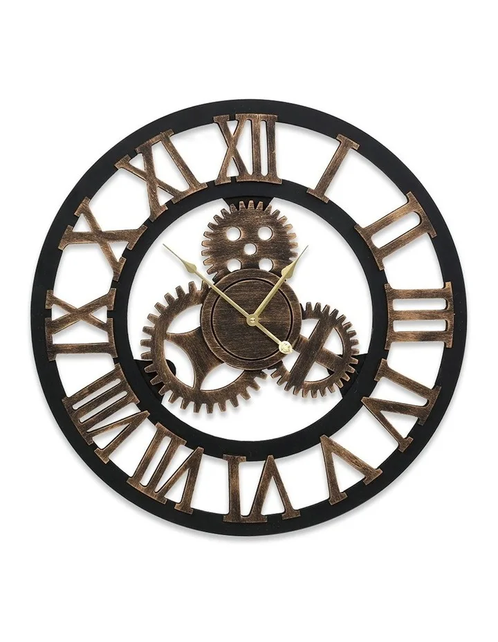 Luxury Round Big Size Metal Wall Art Clock With Modern Style Decoration