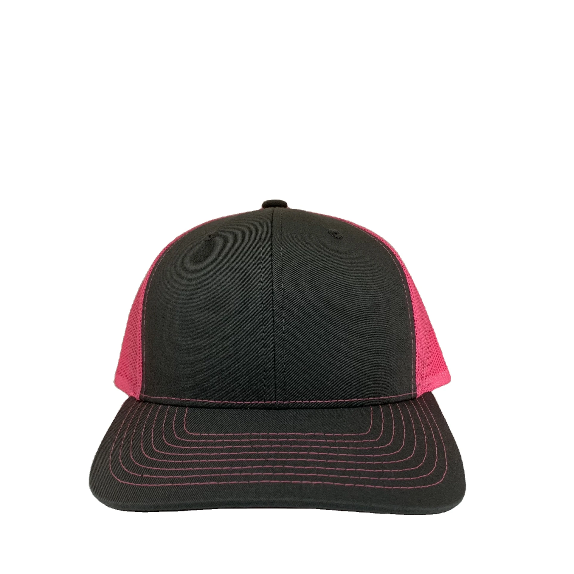 Plain Trucker Hat 6 Panel Multi Color Back Mesh Custom Design Logo ...