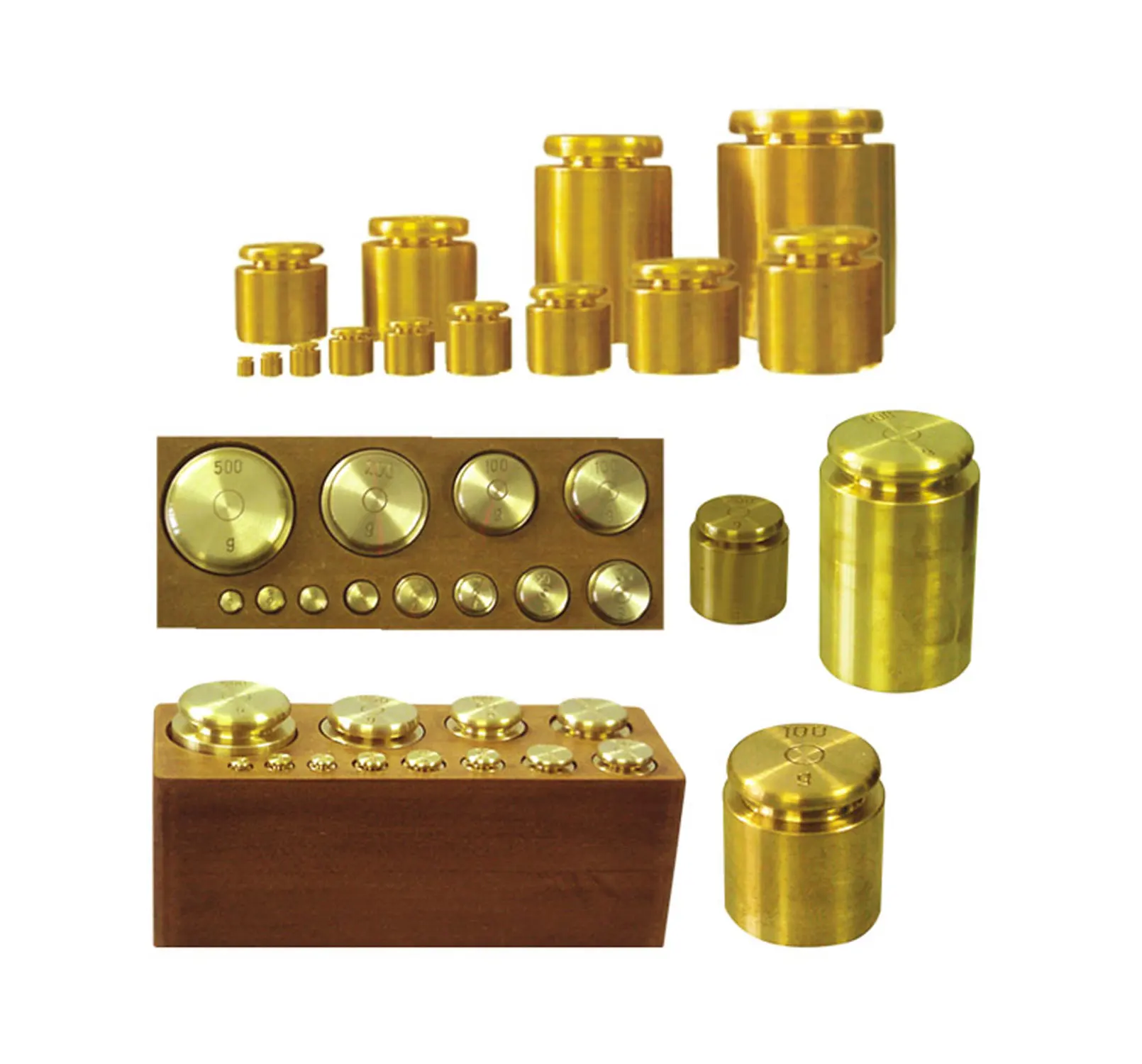 Balance Weights Made Of Polished Brass And Are Supplied With A Wooden
