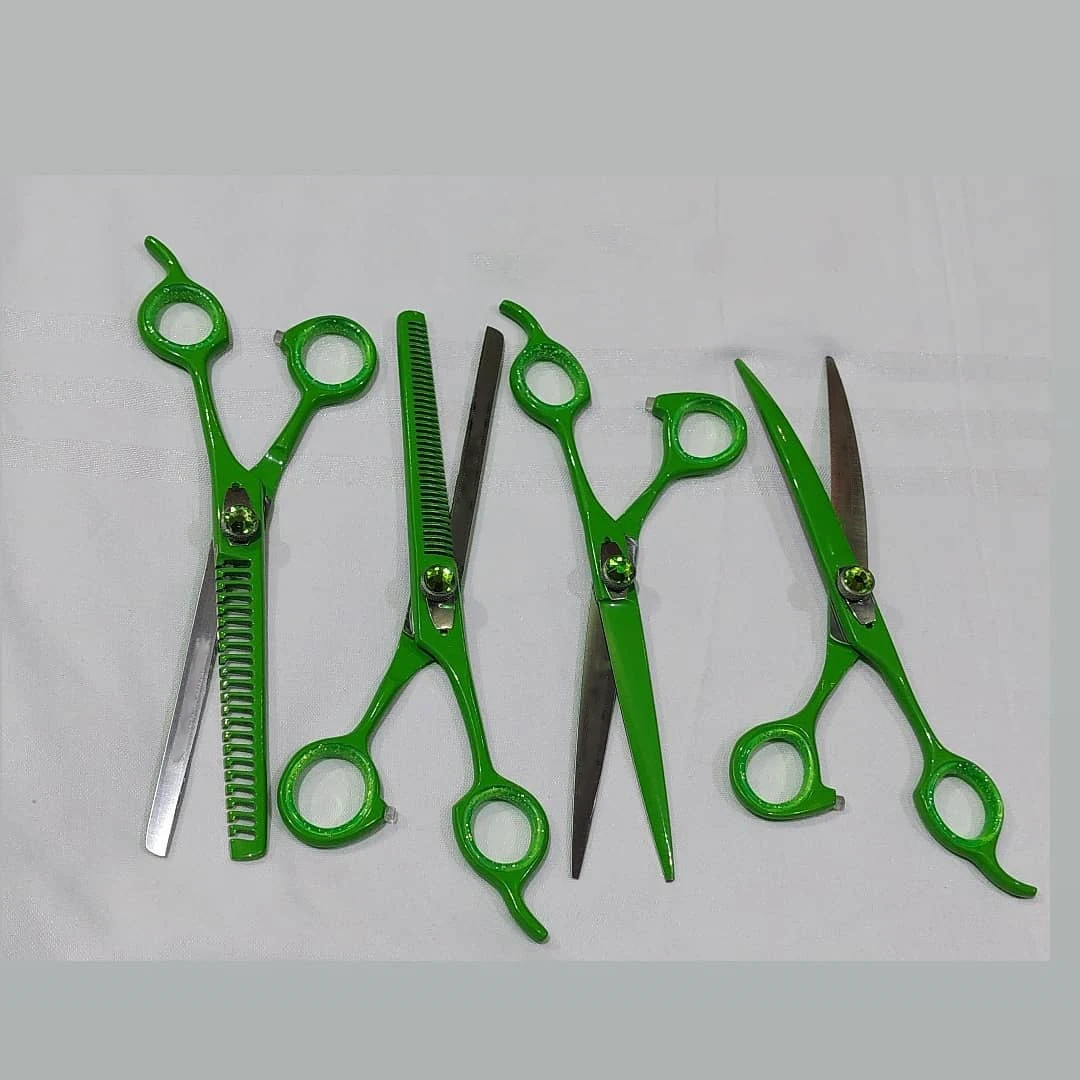 Professional Dog Grooming 4 Scissors Curved Pet Stainless Steel Pet