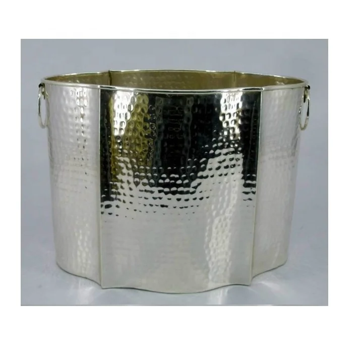 Large Brass Ice Bucket Antique Brass Plating With Handles Latest Metal Wine Cooler Barware Wine