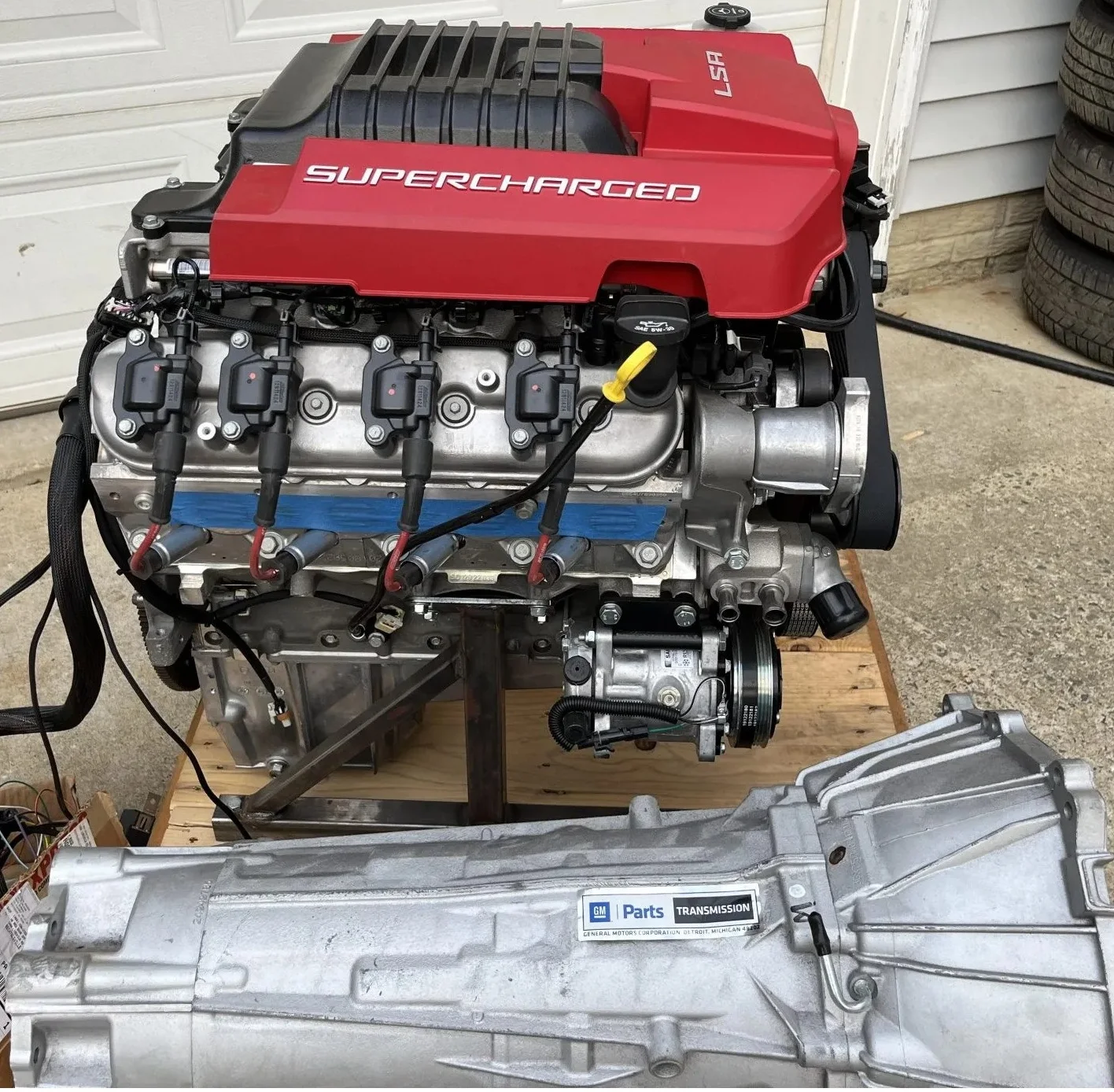 Full Assembly Chevrolet LSA 6.2L Supercharged V8 Engine Motor Package ...
