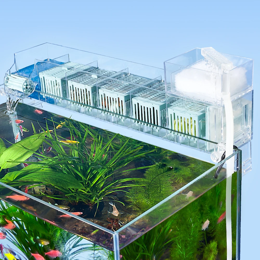 external hang on plastic aquarium fish breeding box satellite l / (new) Pet Supplies An air pump (1L/ per minute) and airline tubing are required and not included. Fluval Hang On Breeding Box