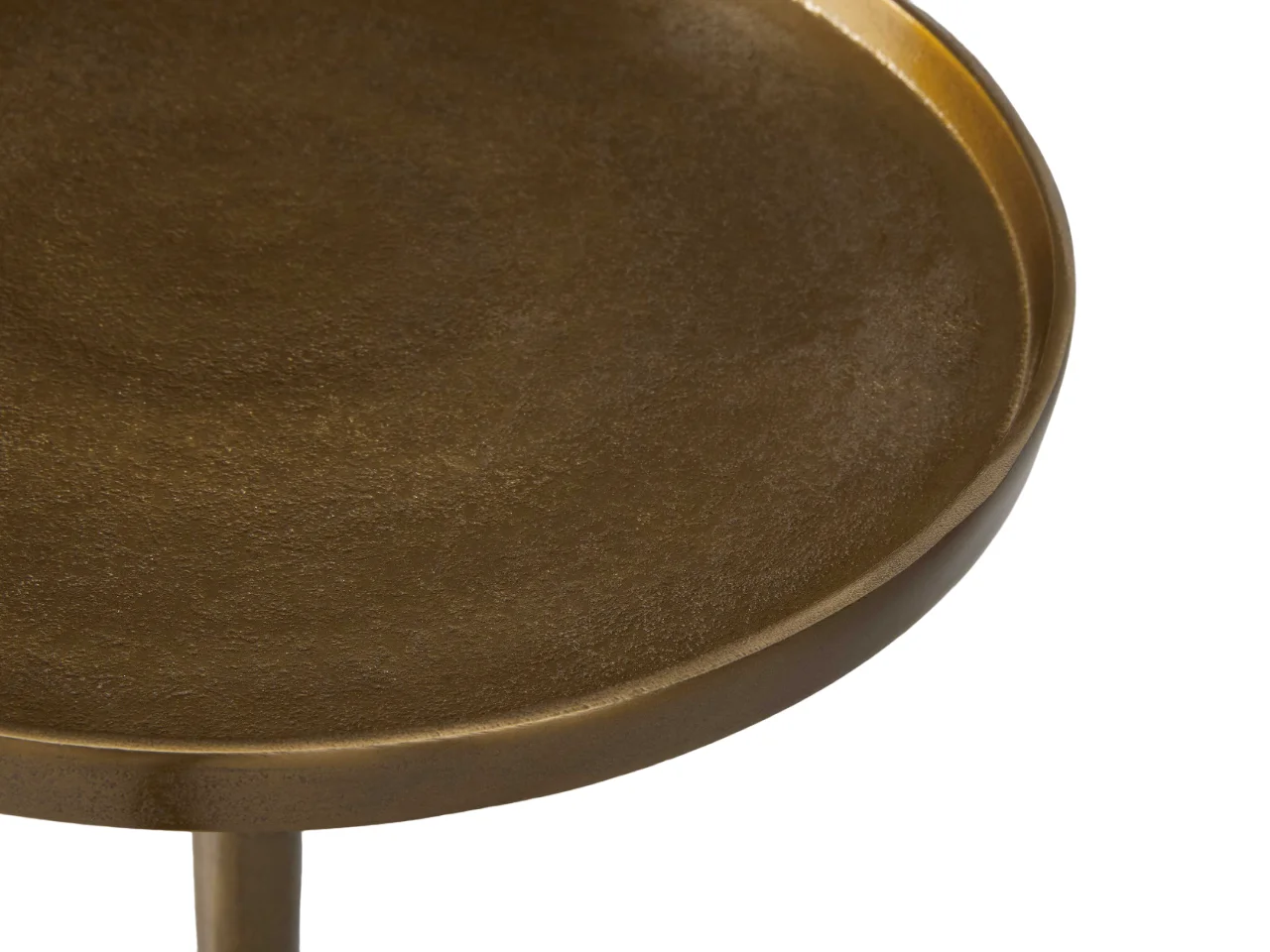Luxury Aluminium Side Table Round Top Handmade Casted Aluminium Folding ...