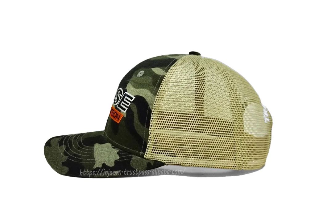 Richardson 112 Form With Green Camo Trucker Hats Custom Embroidery Logo