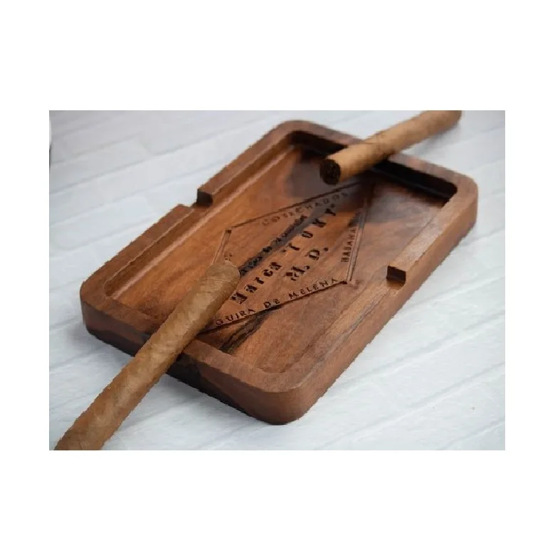 Two Tones Luxury Ash Tray Smoking Accessories Wooden Custom Spoon