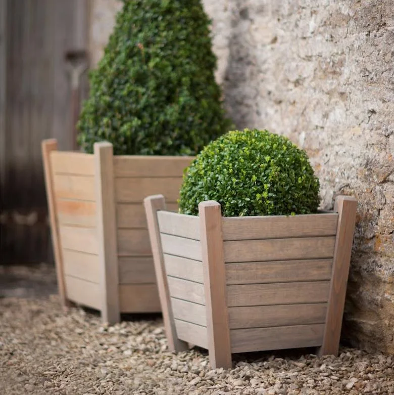 Outdoor Plant Pot Wooden Pots Wholesale Wood Rectangular Planter Box Flower Pot Lowest Taxes