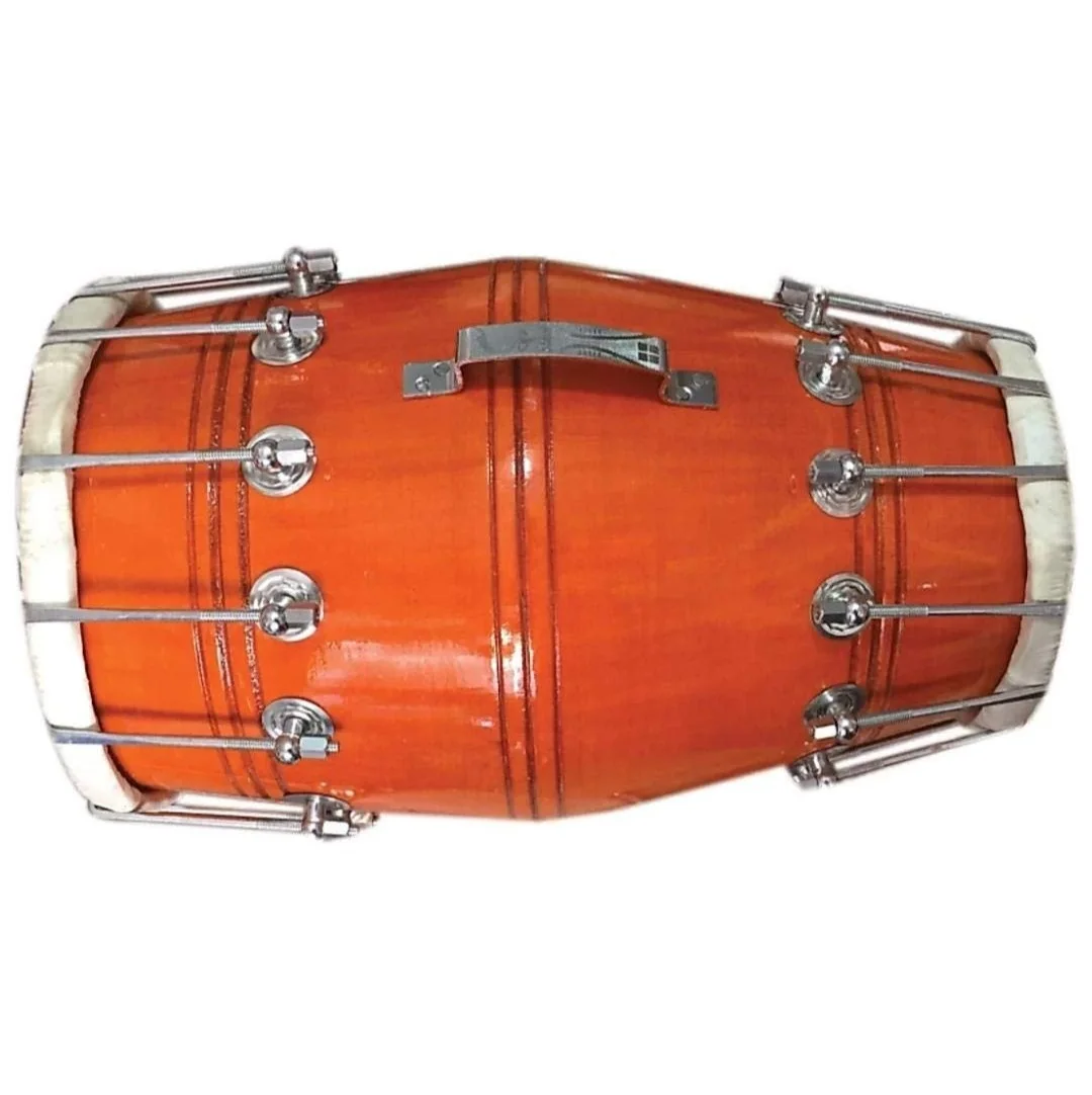 Handcrafted Wooden Dholki Drums Sheep Skin Indian Wholesale Musical ...