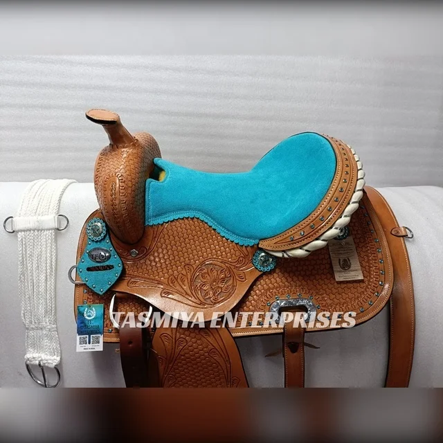 Wholesale Custom Leather Horse Saddle Western Barrel Horse Tack Set