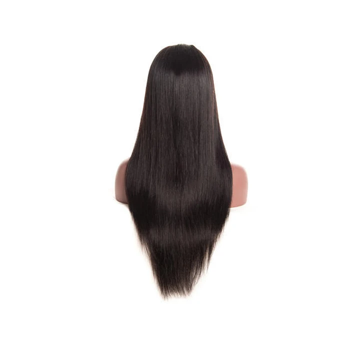 Bangladesh Made Wig Front Lace Long Straight Real Silk Hair Headgear