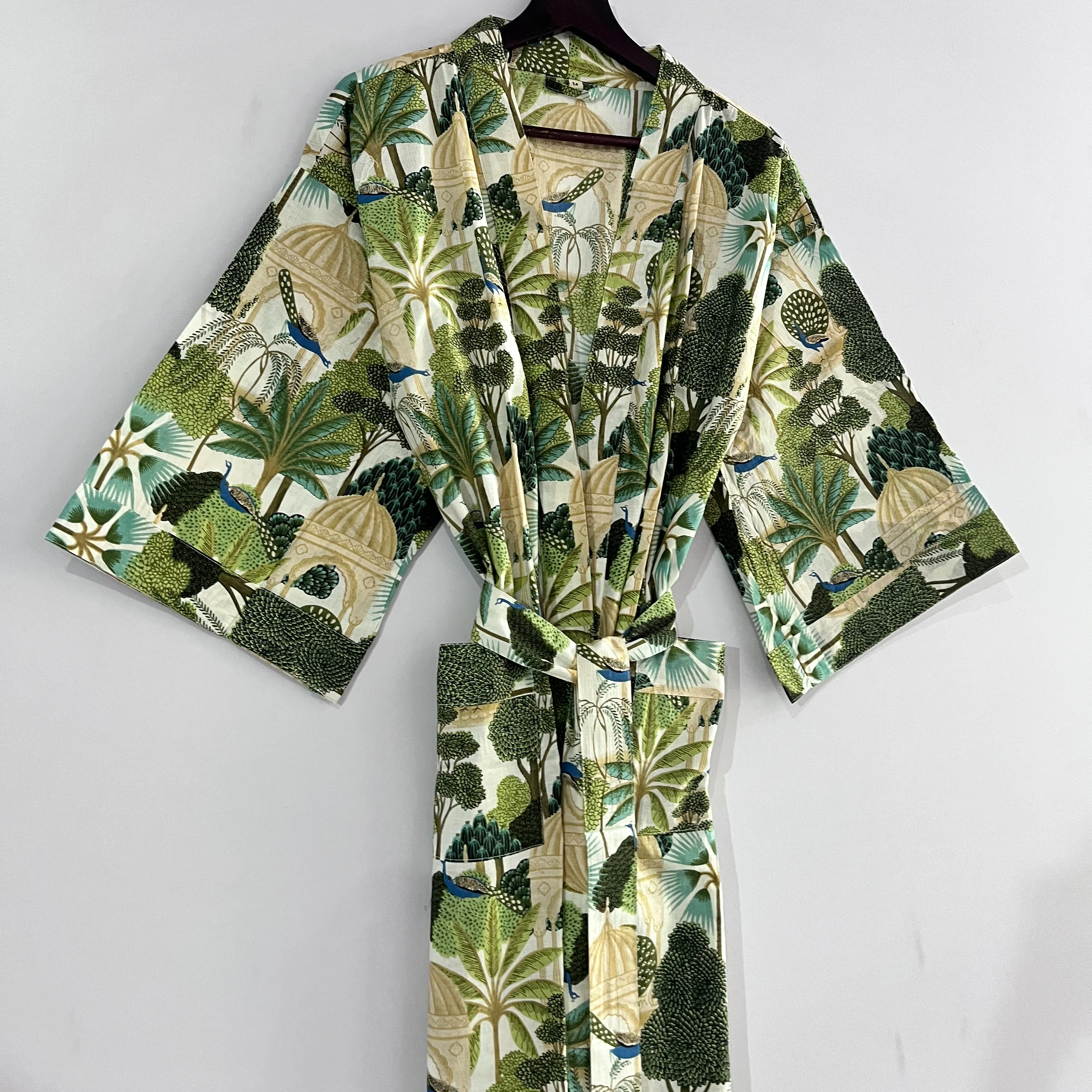 Beautiful Cotton Fabric Light Weight Night Wear Women Shower Robe