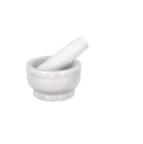 Natural Marble Mortar And Pestle Set For Grinding And Kitchen Tools