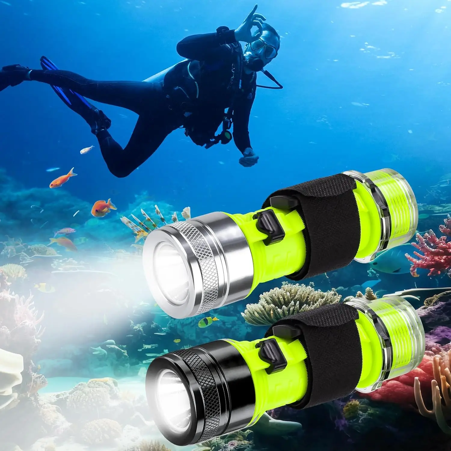 Rechargeable Diving Flashlight 1500 Lumen
