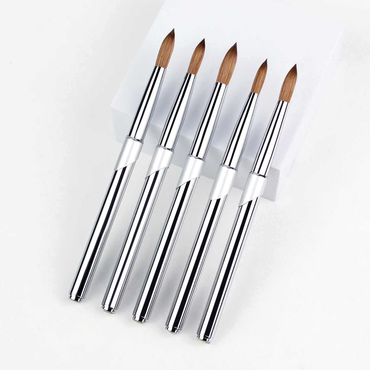 Handle Acrylic Nails Art Nail Brush With Custom Logo Kolinsky Nail