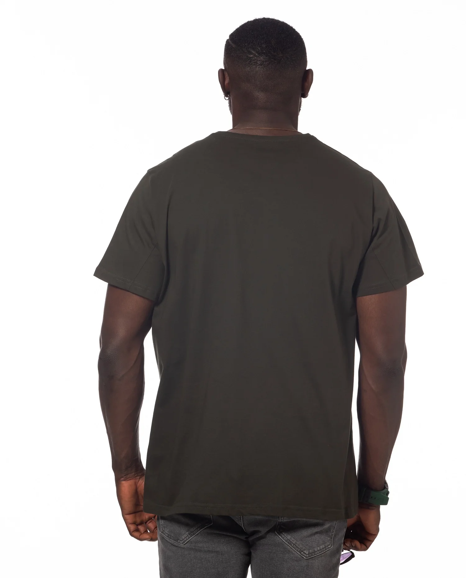 T Shirts For Men 100% Cotton Khaki Color Crew Neck Custom Printed ...