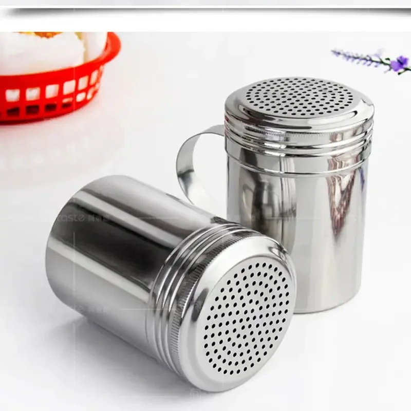 High Quality Stainless Steel Dredge Shaker Sugar Cocoa Powder Spice Jar