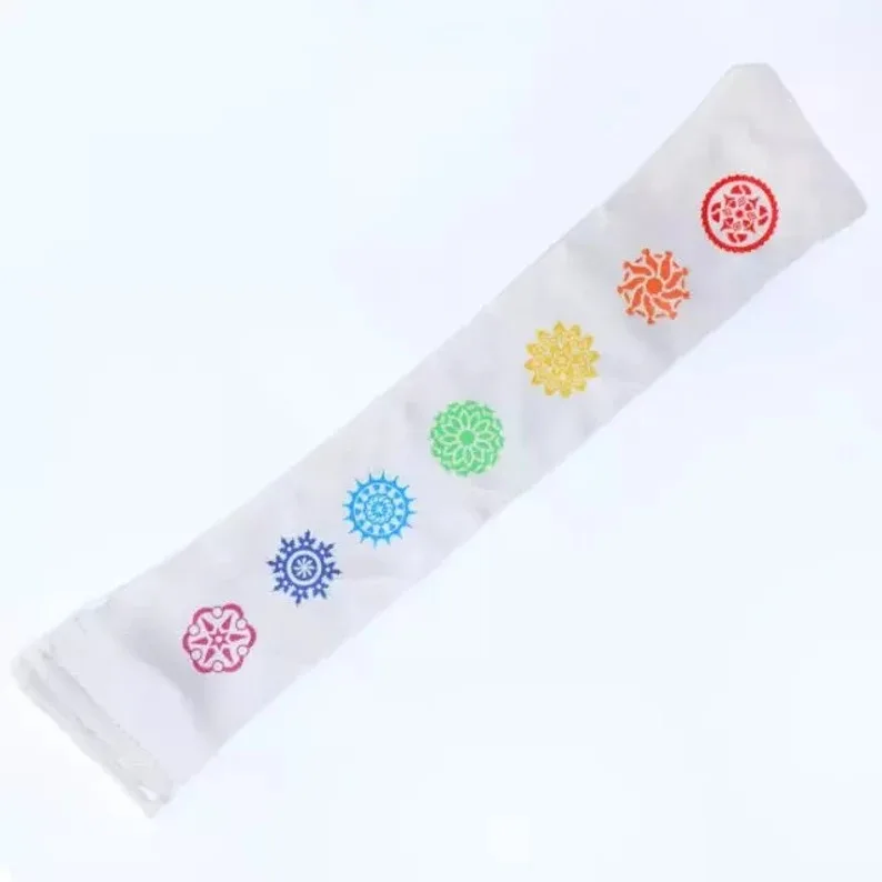 Selenite Charging Plate With 7 Chakra Engraved Chakra Selenite Plate ...