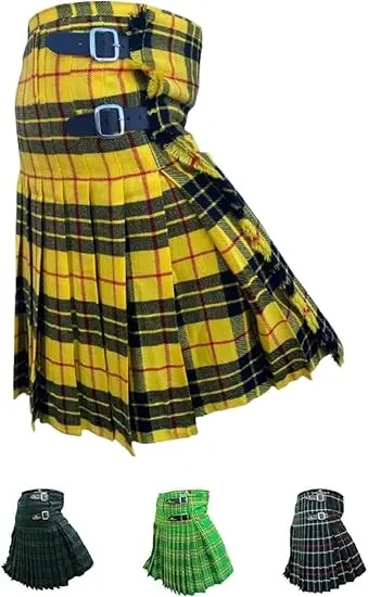 新款高地连衣裙裙子,带定制标志服务专业男士苏格兰格子呢