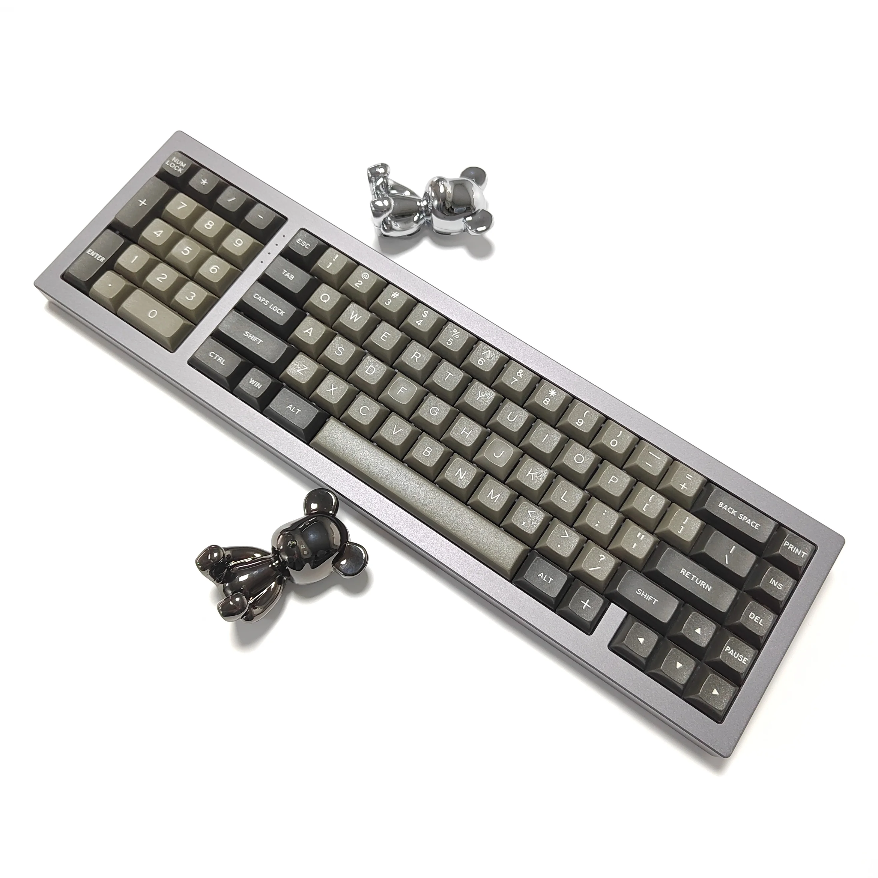 Custom Hotswappable Cnc Metal Shell Mechanical Keyboard Ergonomic Anti