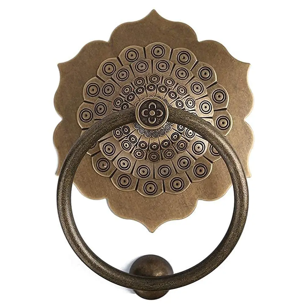 Metal Brass Door Knocker Door Window & Accessories Solid Hexagon Design