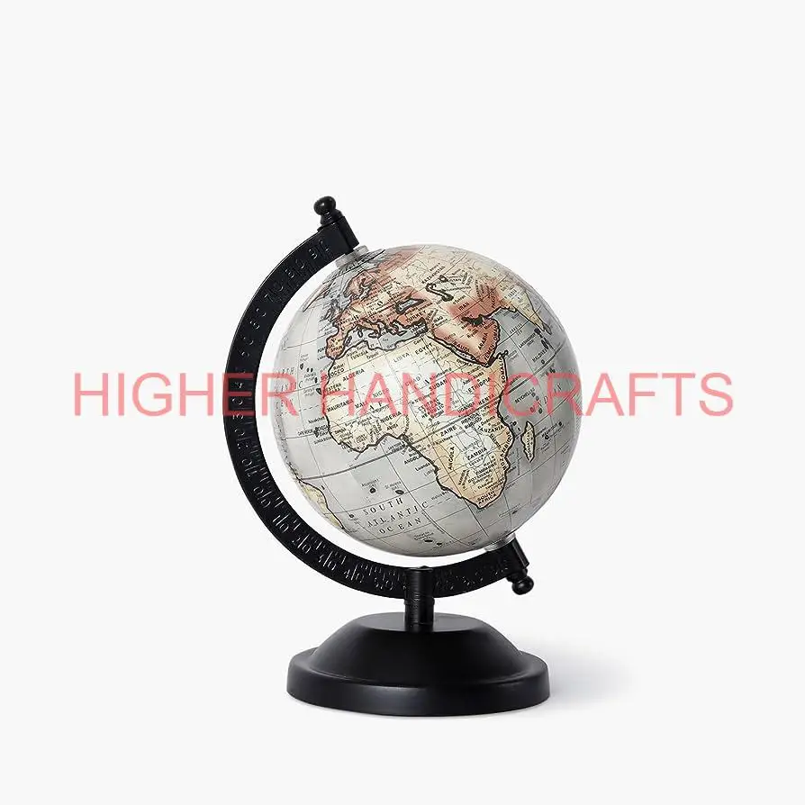 Revolving Shining Illuminated World Globe Metal Abstract Globe