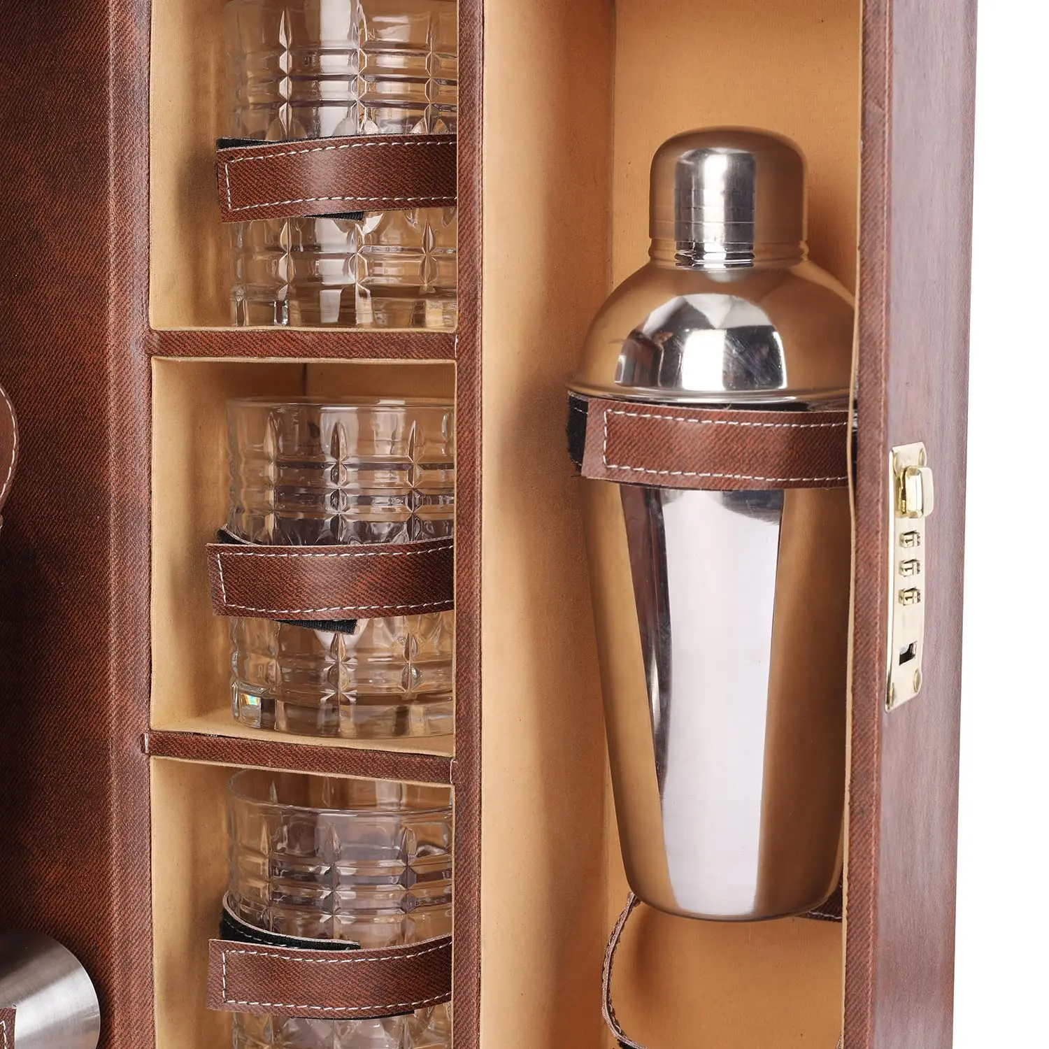 Ultimate Luxury Portable Travel Bartender Kit With Leatherette Case The Perfect Gift For Men