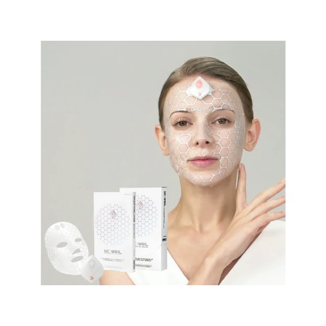 5) Mcwell 10 Sheets Of Microcurrent Antiaging Silver Facial Mask